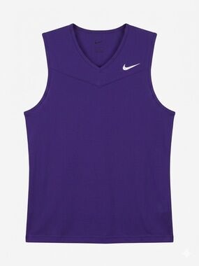 Nike Purple Athletic Sleeveless Tank with White Swoosh